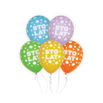 Latex balloons - GoDan - Sto Lat, 5 pcs.