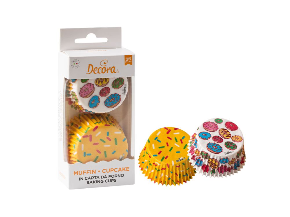 Muffin cupcakes - Decora - Donuts, 50 x 32 mm, 36 pcs.