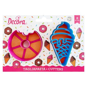 Molds, cookie cutters - Decora - Donut & Ice Cream Cone, 2 pcs.