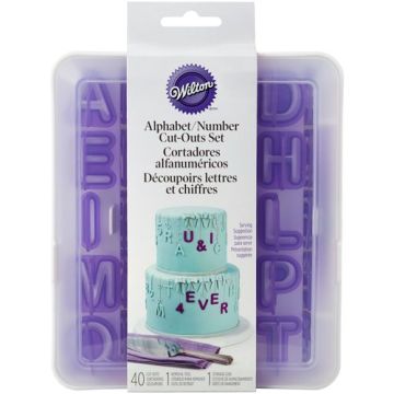 Set of molds, cutters for inscriptions - Wilton - Alphabet & Numbers
