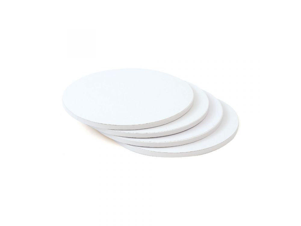 Cake board, round - Decora - thick, white, 25 cm