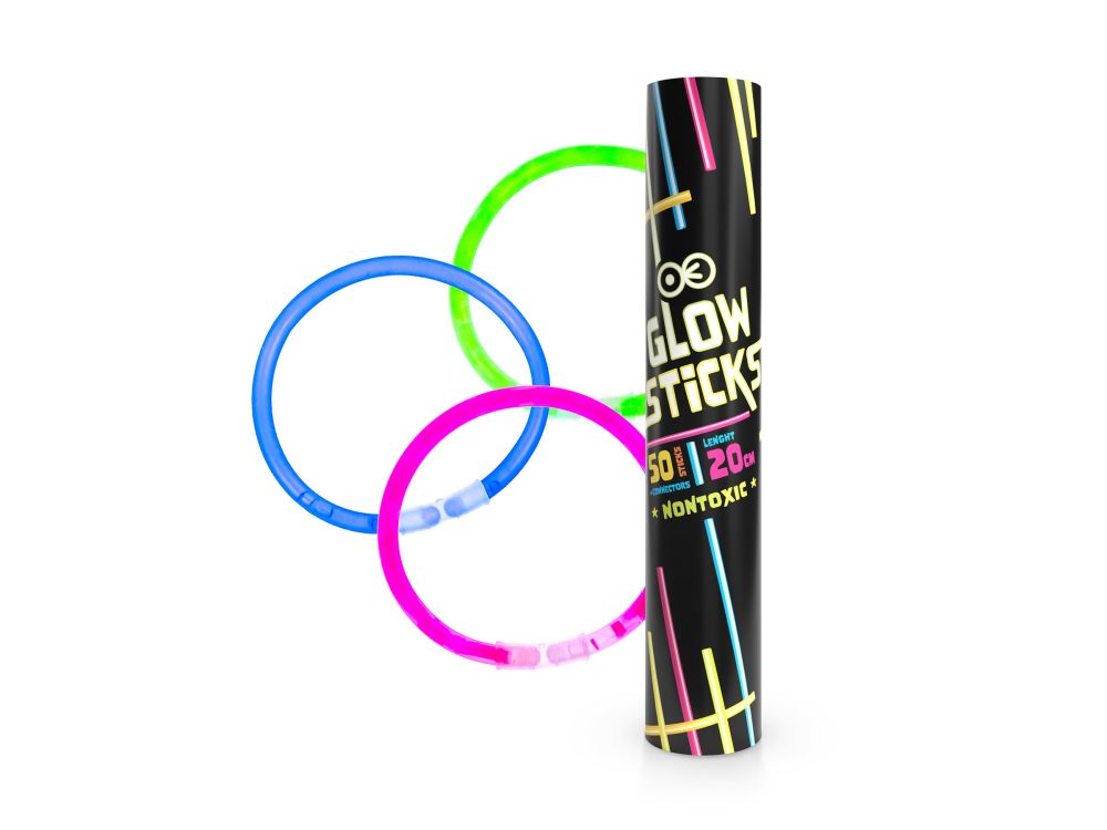 Glow sticks, neon - 50 pcs.