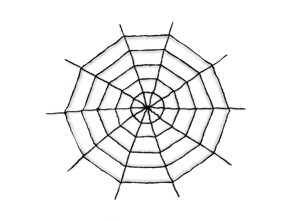 Decorative spider web for Halloween - black 150 cm