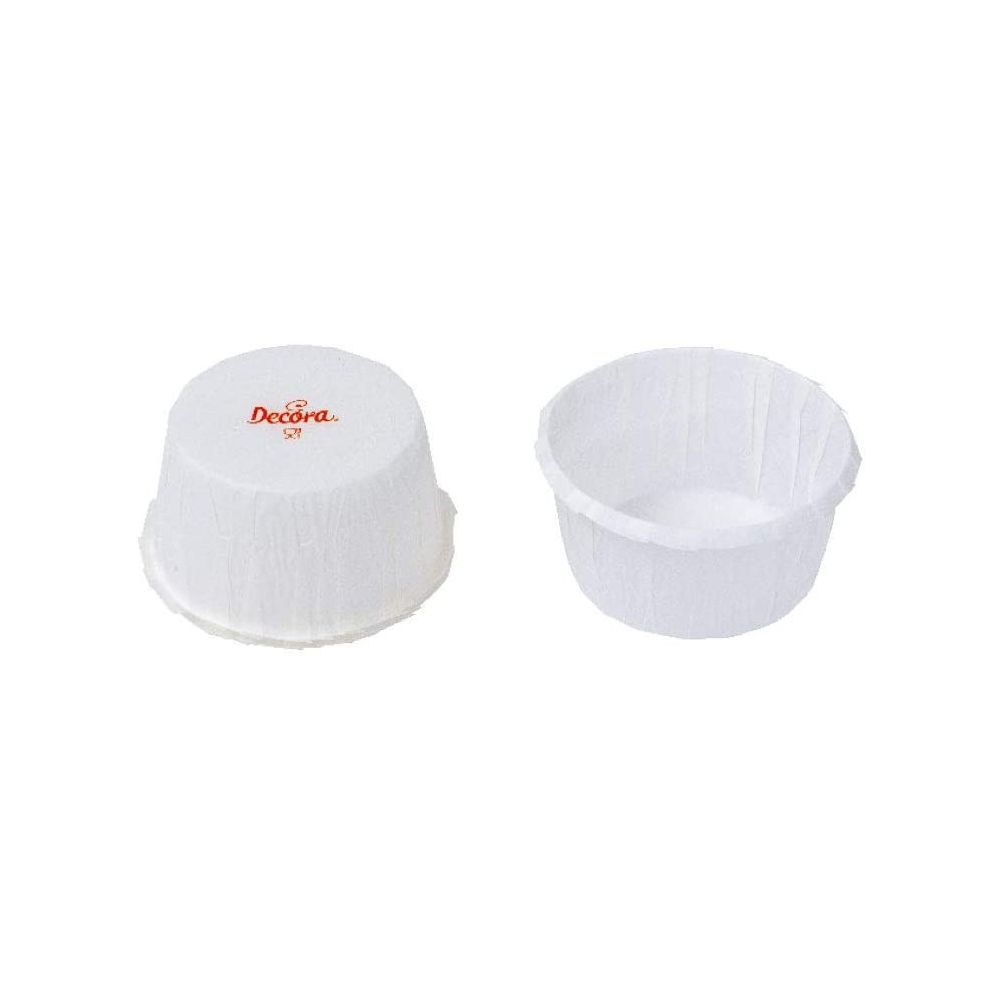Baking cups - Decora - white, 55 x 35 mm, 25 pcs.