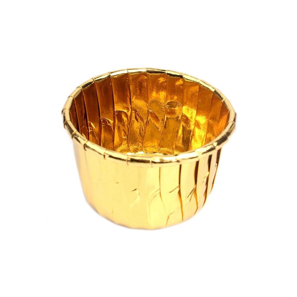 Papilotki na muffinki - złote, 50 x 35 mm, 50 szt.