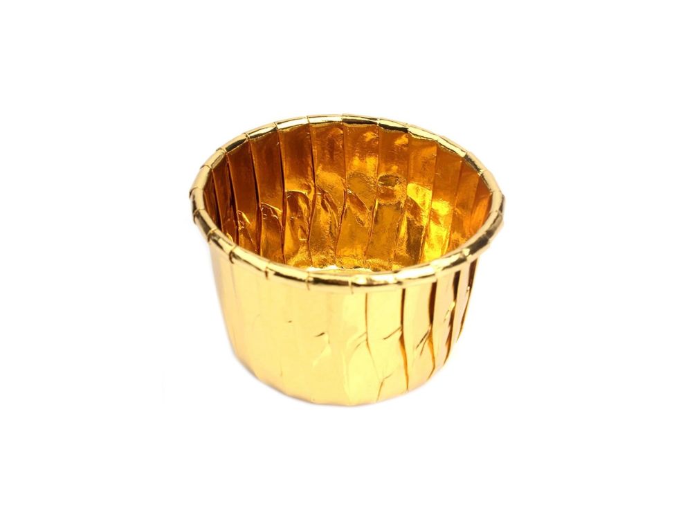 Muffin cases - gold, 50 x 35 mm, 50 pcs.