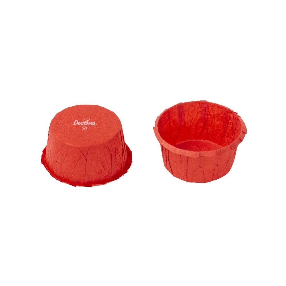 Baking cups - Decora - red, 55 x 35 mm, 25 pcs.