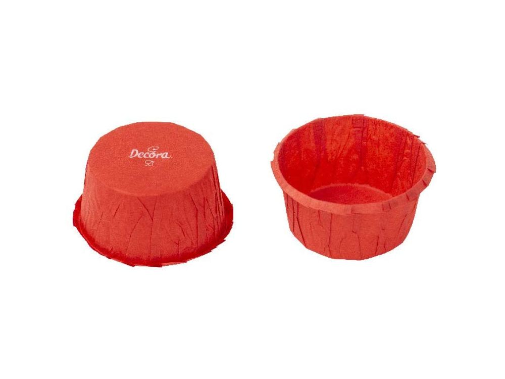 Baking cups - Decora - red, 55 x 35 mm, 25 pcs.