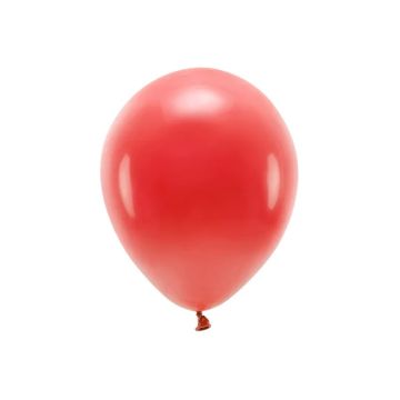 Eco latex balloons pastel - PartyDeco - red, 30 cm, 10 pcs.