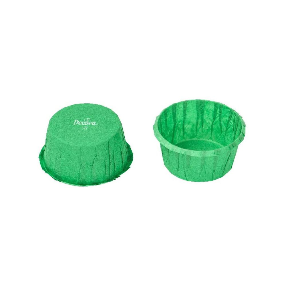 Baking cups - Decora - green, 55 x 35 mm, 25 pcs.