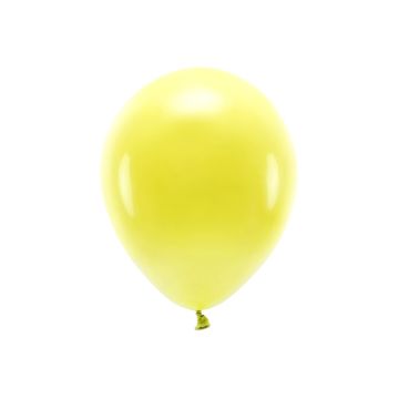 Balony lateksowe Eco pastelowe - PartyDeco - żółte, 30 cm, 10 szt.