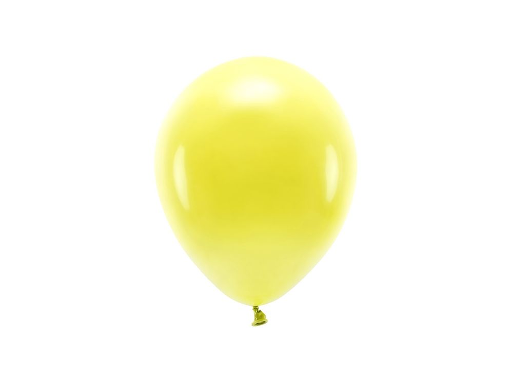 Balony lateksowe Eco pastelowe - PartyDeco - żółte, 30 cm, 10 szt.
