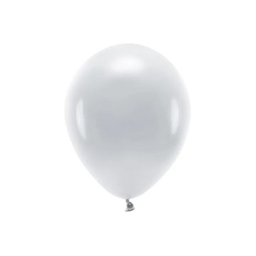 Balony lateksowe Eco pastelowe - PartyDeco - szare, 30 cm, 10 szt.