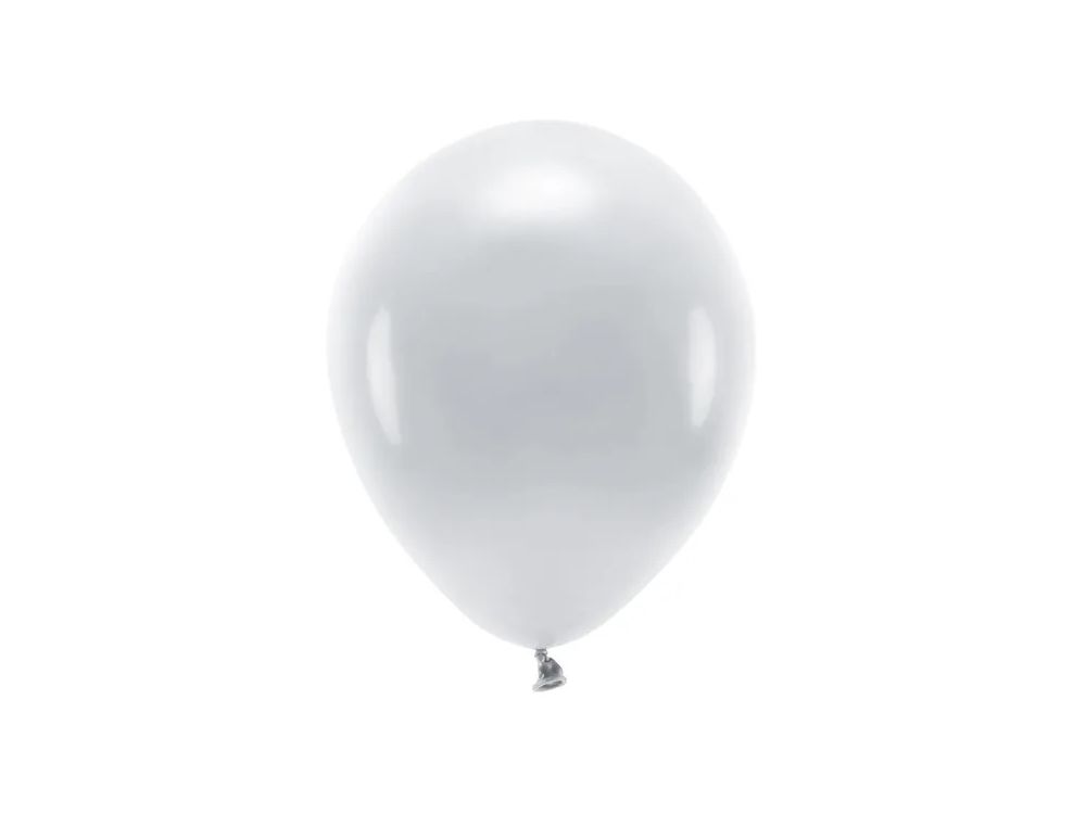 Balony lateksowe Eco pastelowe - PartyDeco - szare, 30 cm, 10 szt.