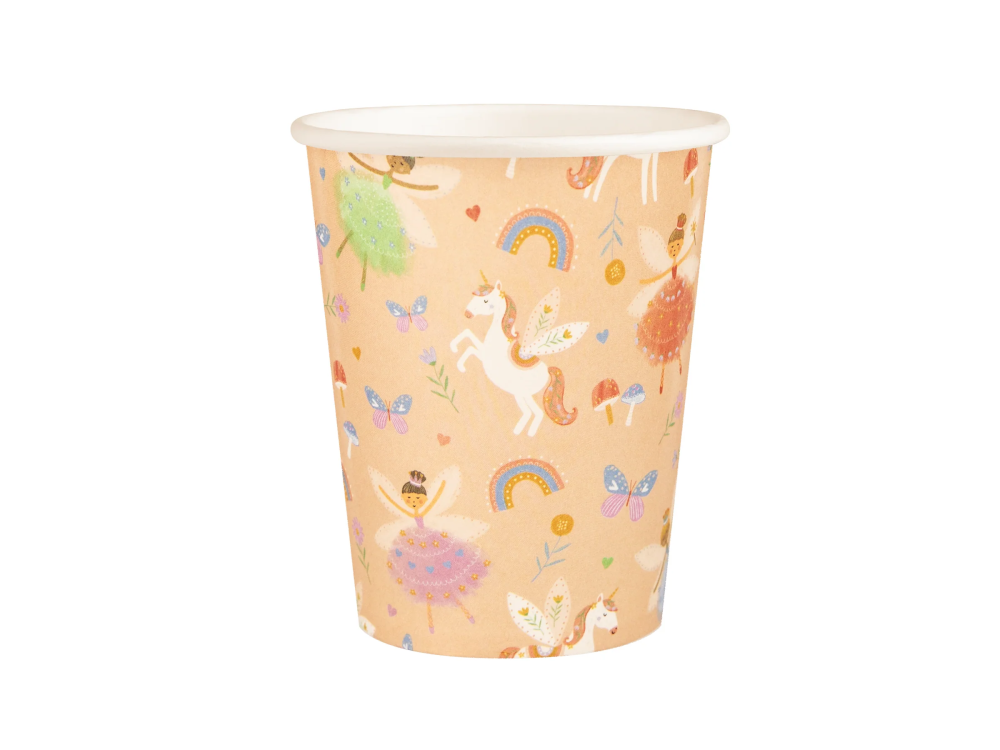 Paper cups Princess & Unicorns - 220 ml, 6 pcs.