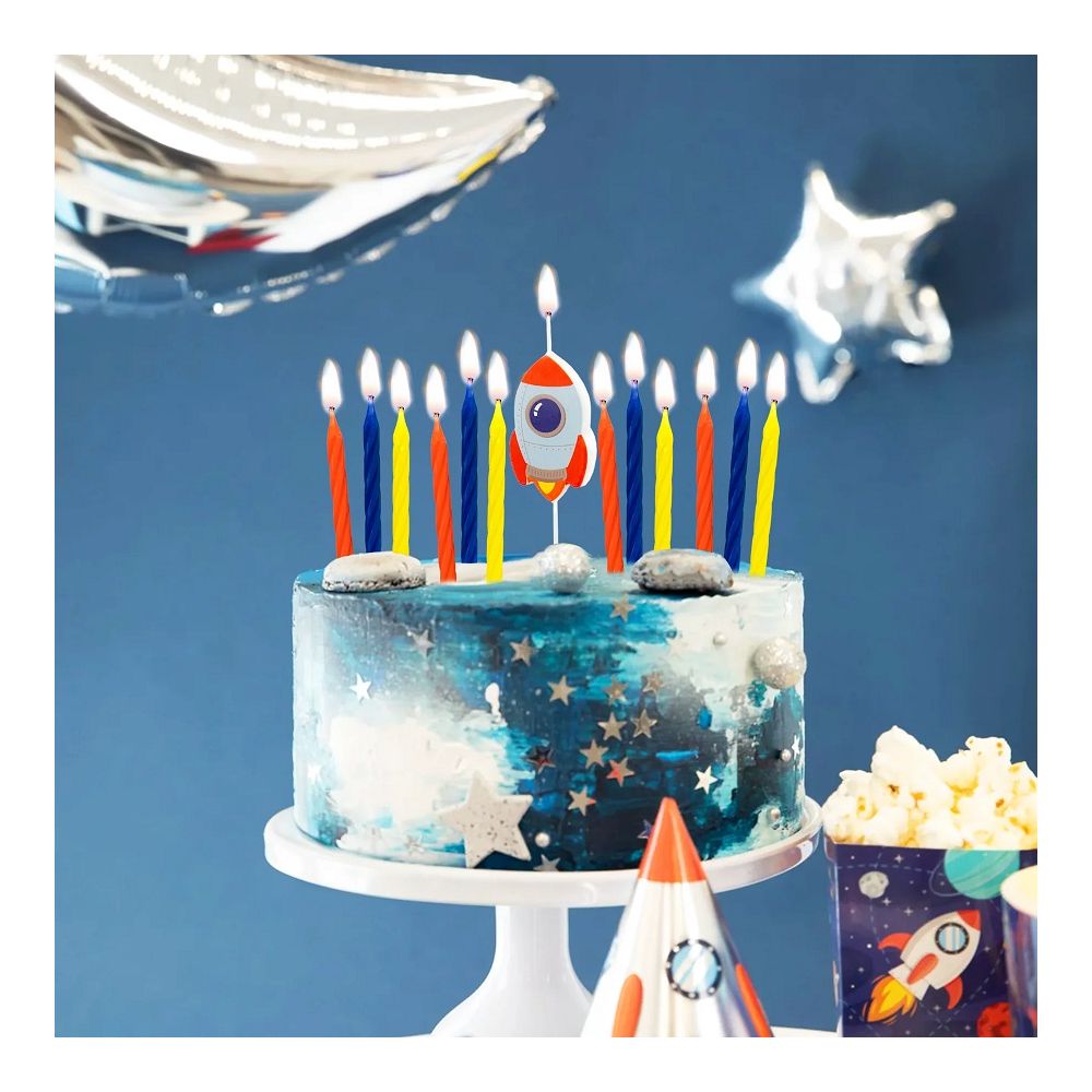 Birthday candles - Space, 13 pcs.