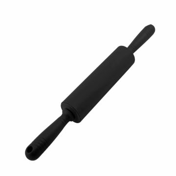 Silicone rolling pin - Tadar - black, 42.5 cm