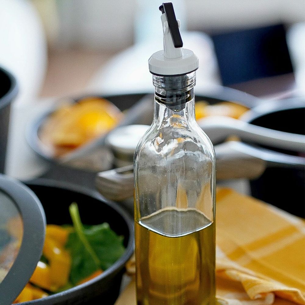 Butelka szklana z dozownikiem do oleju, oliwy, octu - Tadar - 260 ml