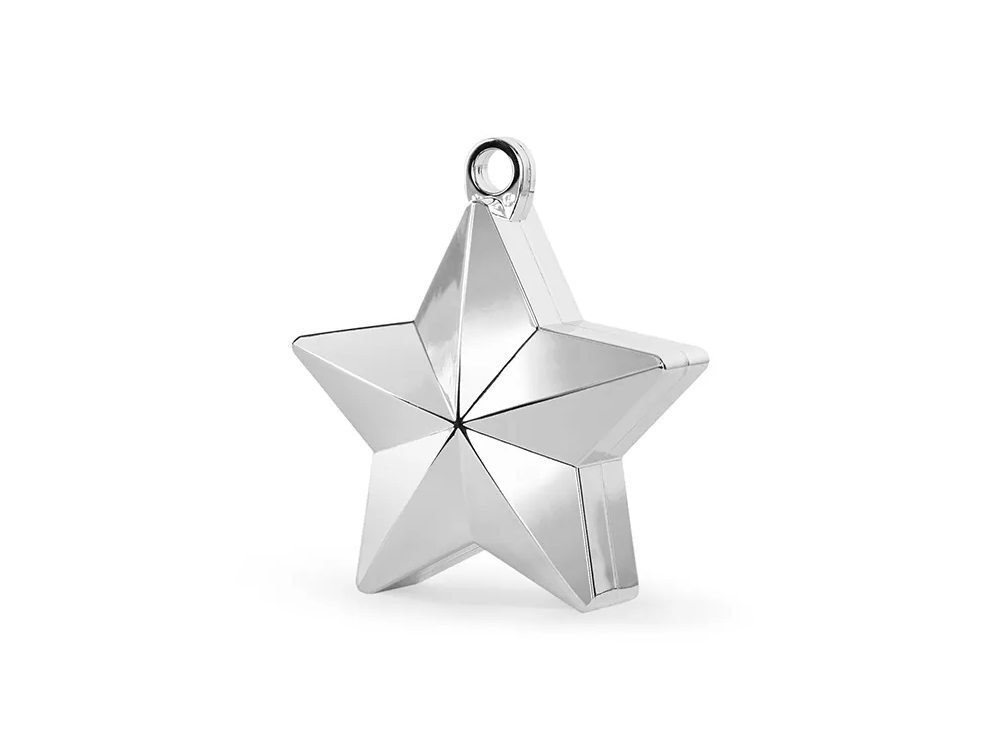 Weight for balloons Star - Party Deco - silver