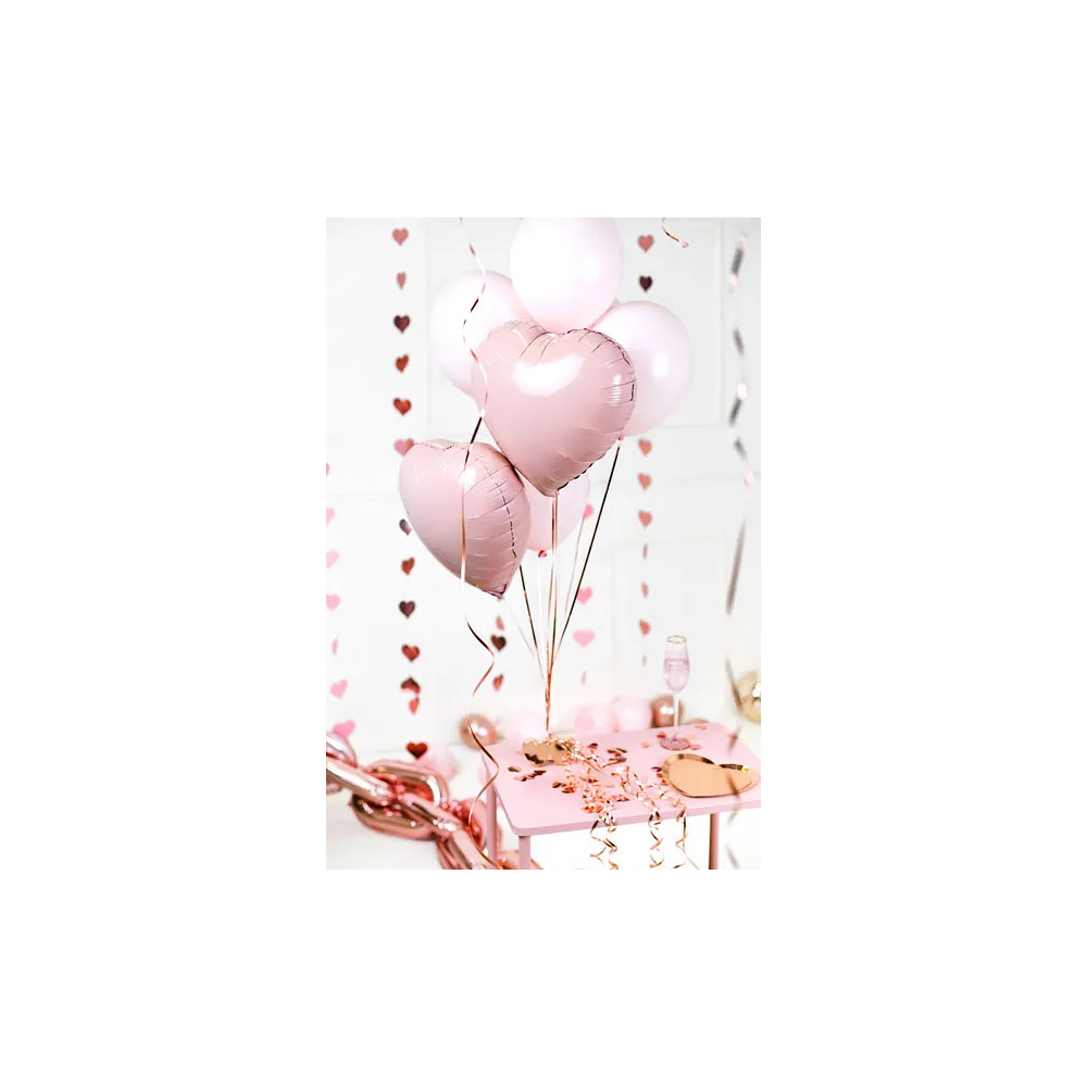 Ciężarek do balonów Serca - PartyDeco - różowe złoto