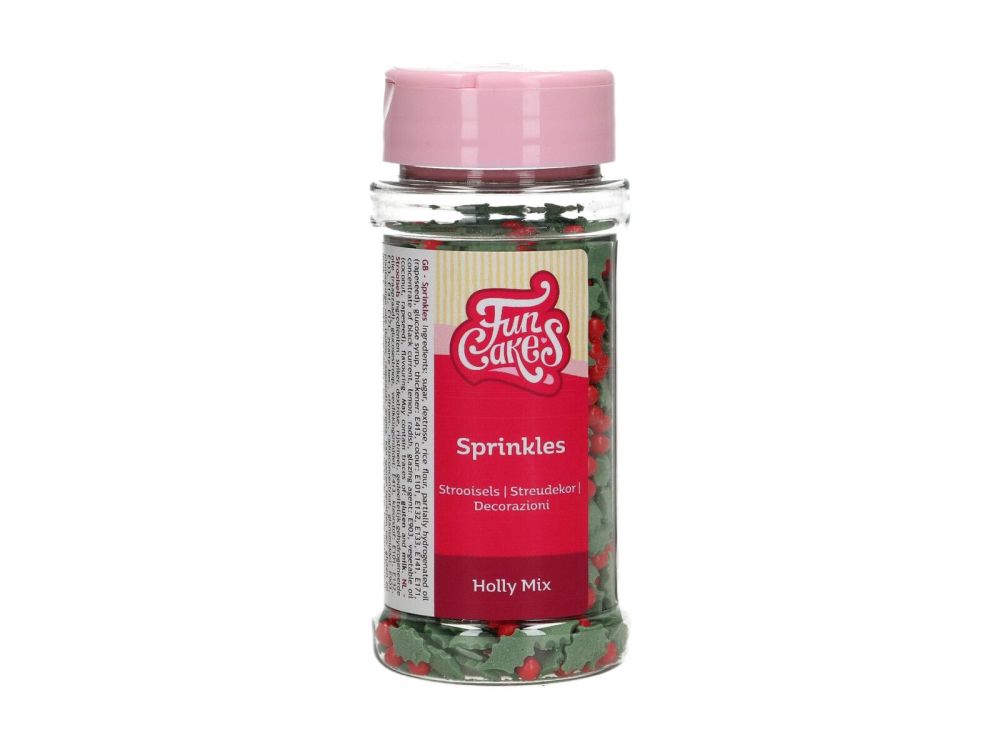 Sugar sprinkles - FunCakes - Holly, 55 g