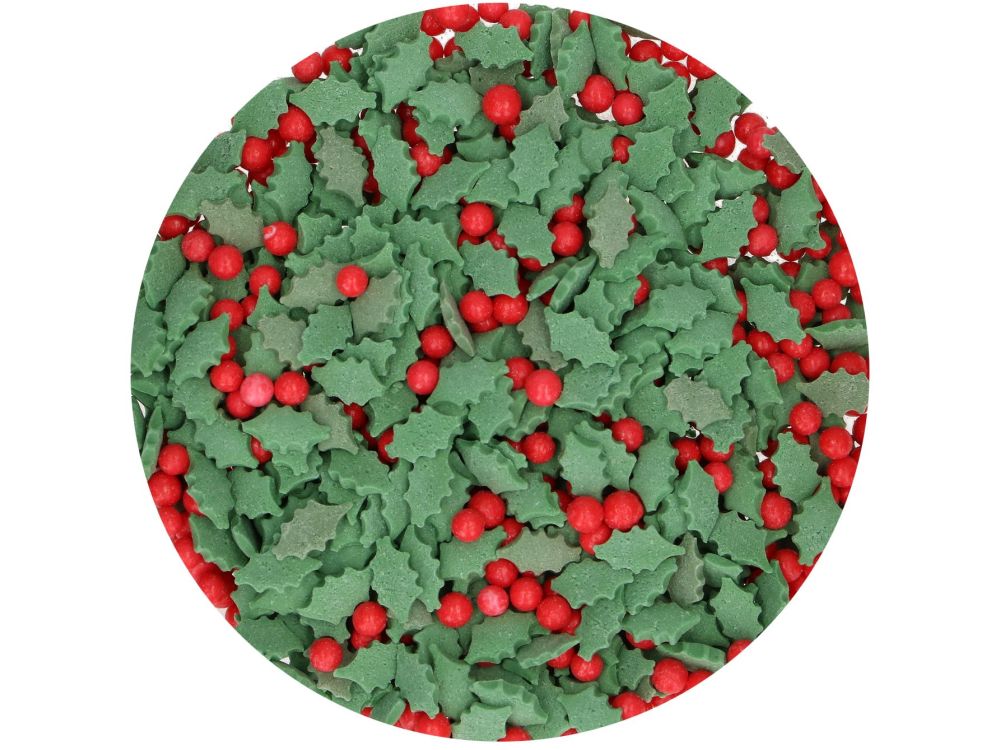 Sugar sprinkles - FunCakes - Holly, 55 g