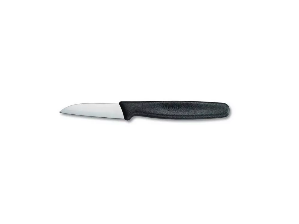 Nóż do obierania Swiss Classic - Victorinox - czarny, 6 cm