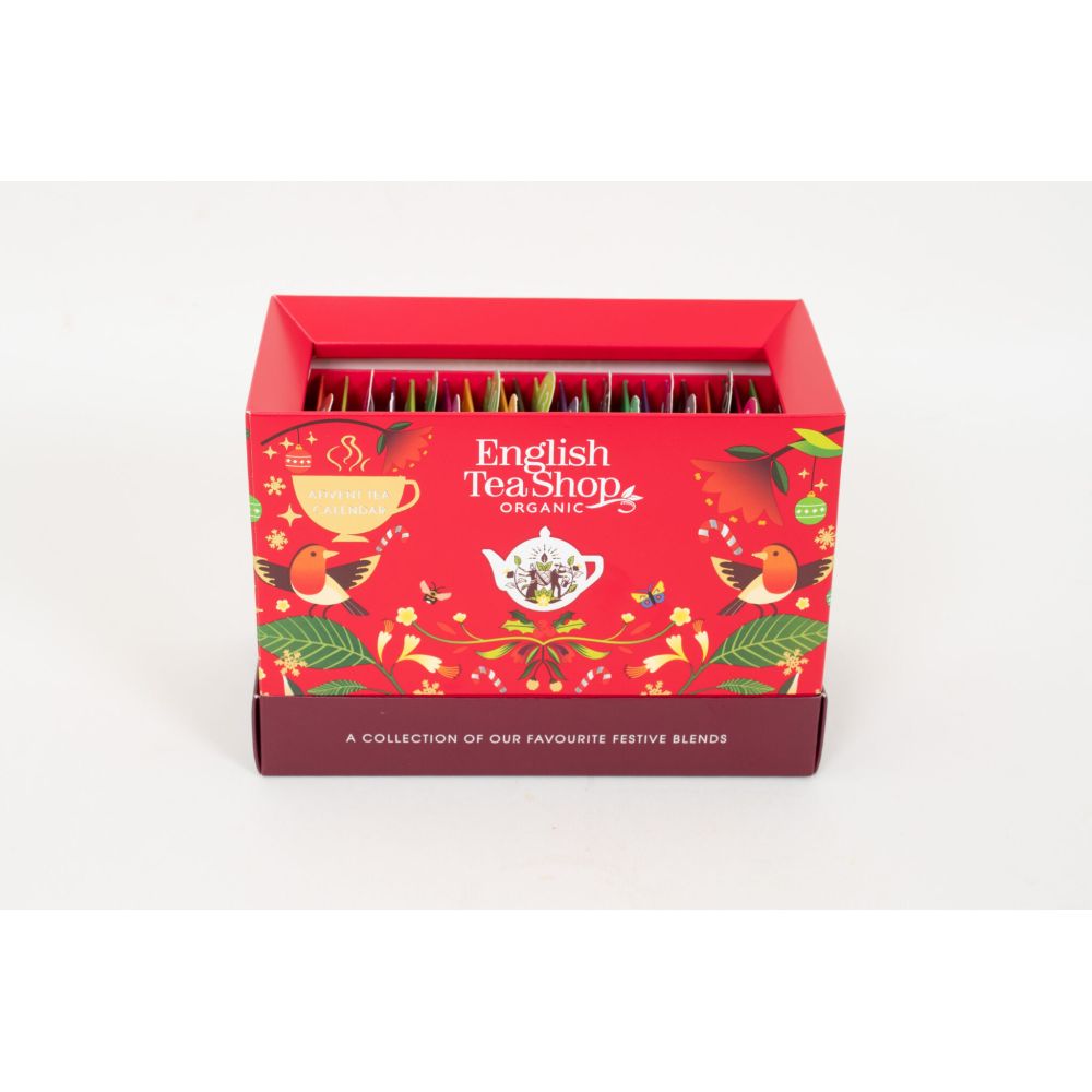 Kalendarz Adwentowy z herbatami - English Tea Shop - czerwony, 25 szt.
