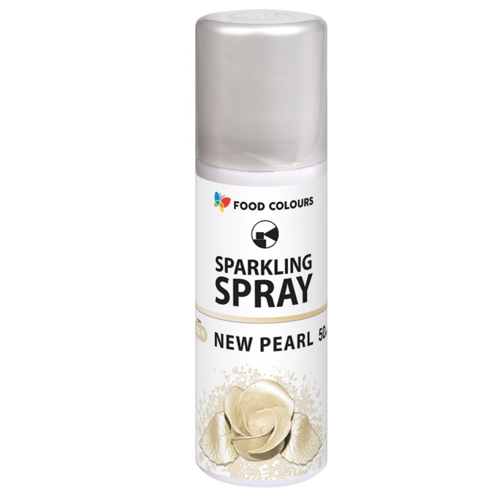 Metallic sparkling spray - Food Colours - New Pearl, 50 ml