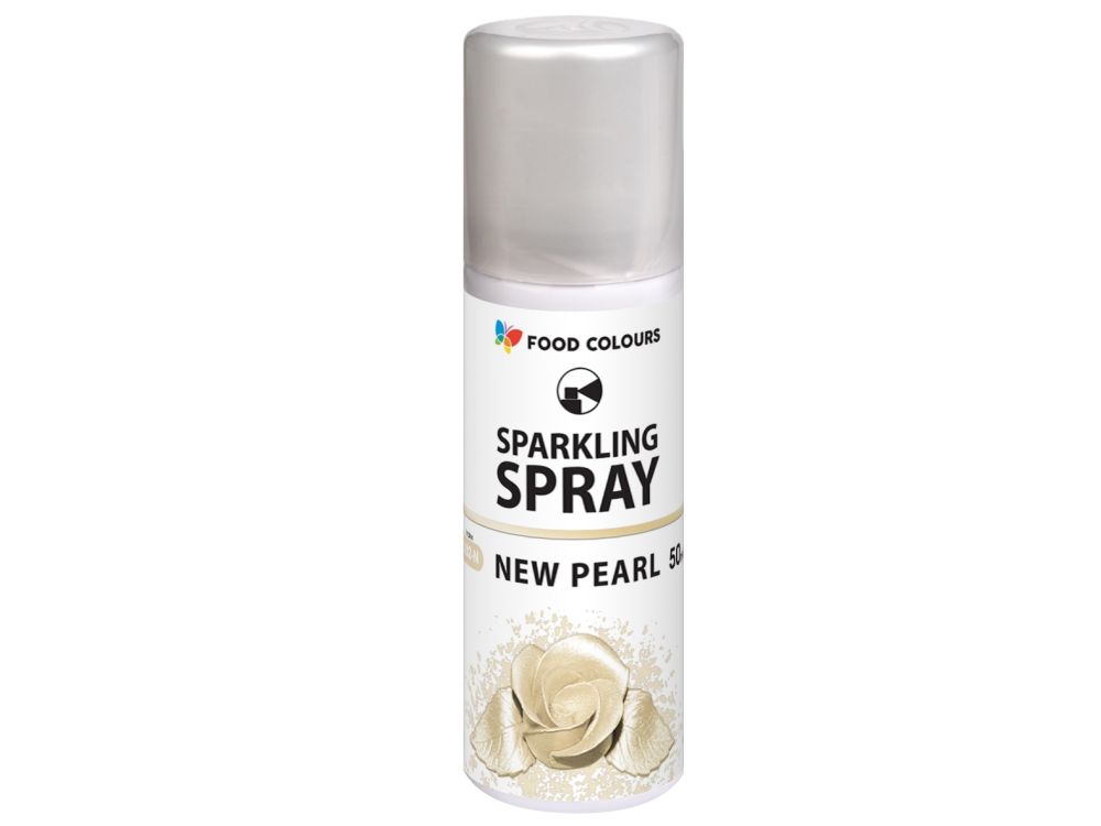 Metallic sparkling spray - Food Colours - New Pearl, 50 ml