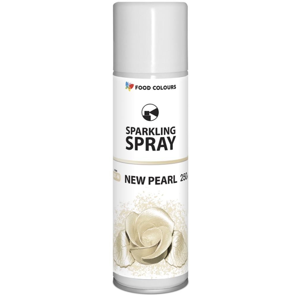 Metallic sparkling spray - Food Colours - New Pearl, 250 ml