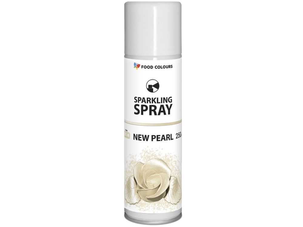 Metallic sparkling spray - Food Colours - New Pearl, 250 ml