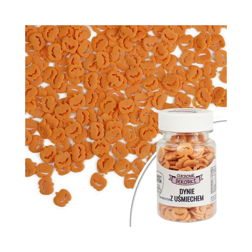 Halloween sugar sprinkles - Pumpkins with a smile, 30 g