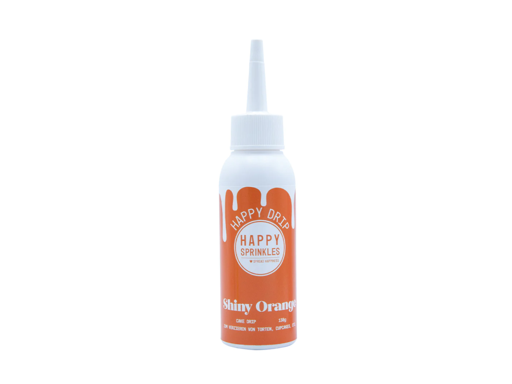 Chocolate Topping Happy Drip - Happy Sprinkles - Shiny Orange, 130 g