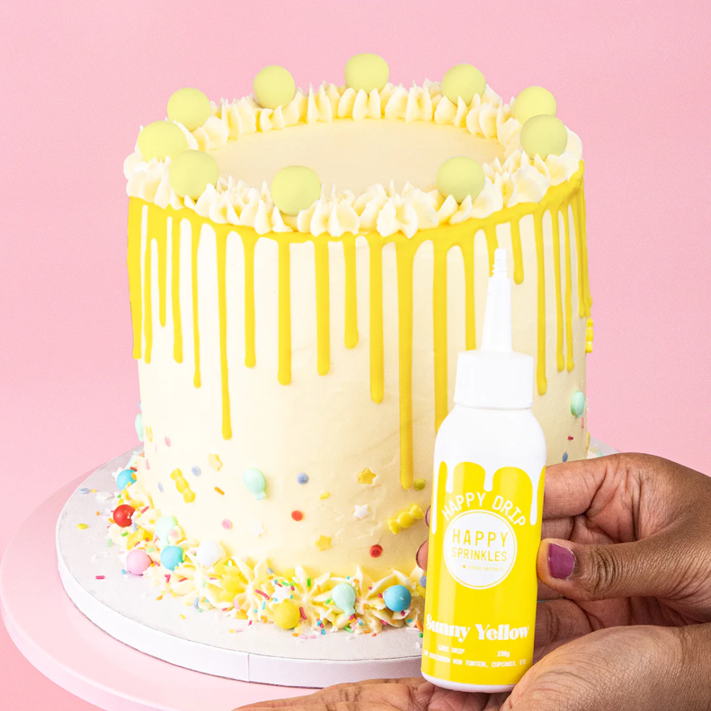 Chocolate Topping Happy Drip - Happy Sprinkles - Sunny Yellow, 130 g