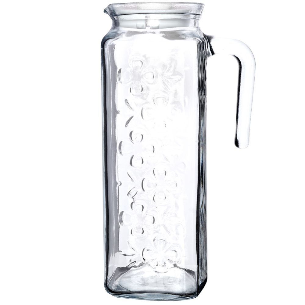 Jug with handle and lid - Orion - glass, 1,2 L