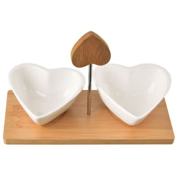 Set of porcelain bowls for snacks - Orion - Hearts