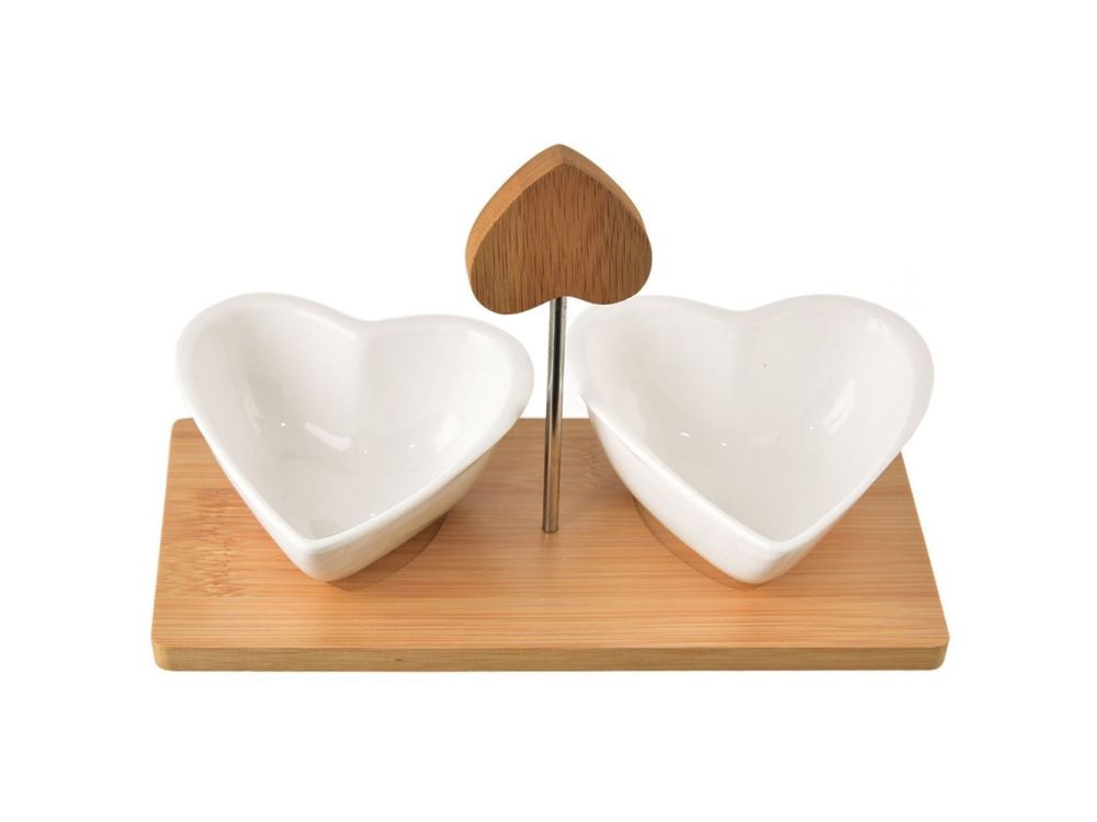 Set of porcelain bowls for snacks - Orion - Hearts