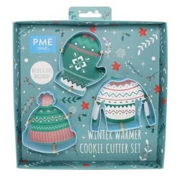 Foremki, wykrawacze do ciastek Winter Warmer - PME - 3 szt.
