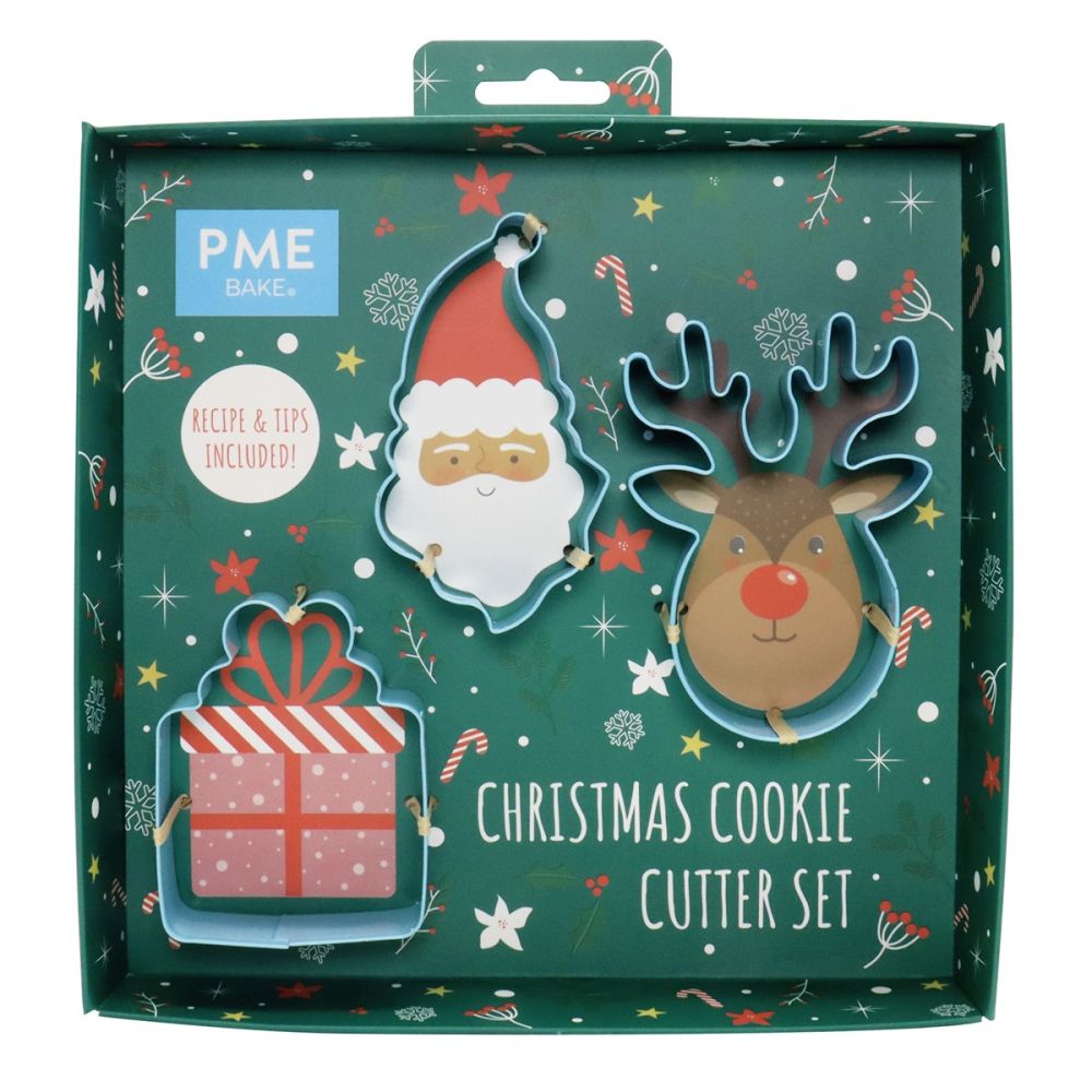 Foremki, wykrawacze świąteczne do ciastek Christmas Cookie - PME - 3 szt.