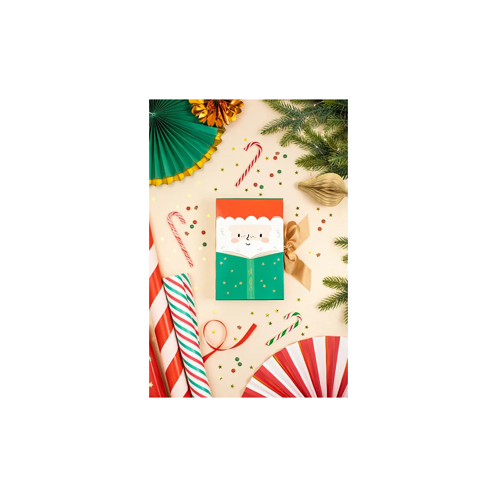 Decorative gift box Santa Claus - PartyDeco - 6 x 22.5 x 15 cm