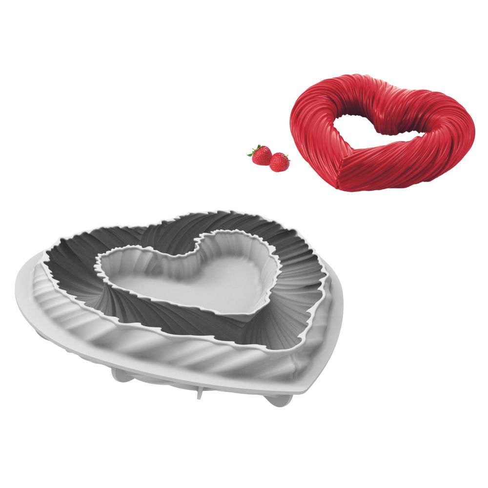 Silicone mold 3D - SilikoMart - Heartbeat, 22 x 25 cm