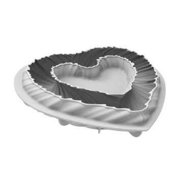Silicone mold 3D - SilikoMart - Heartbeat, 22 x 25 cm