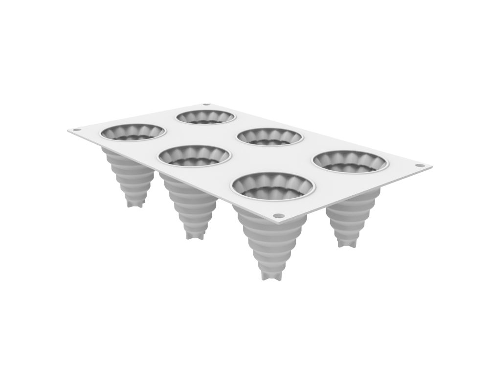 Forma silikonowa do monoporcji - SilikoMart - Sapin Magique, 6 szt.