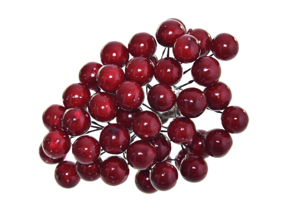 Decorations on the peak Balls - burgundy, 40 pcs.