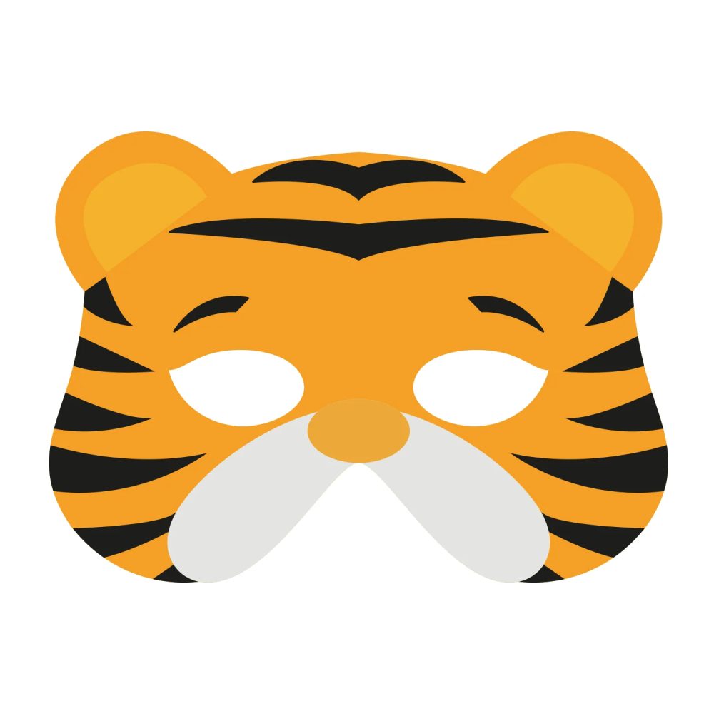 Maska filcowa dla dziecka - Tygrys