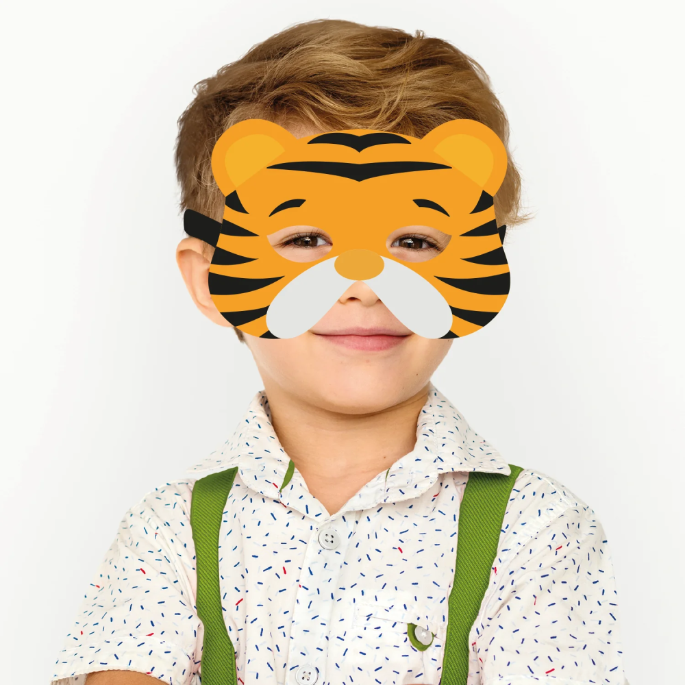 Maska filcowa dla dziecka - Tygrys