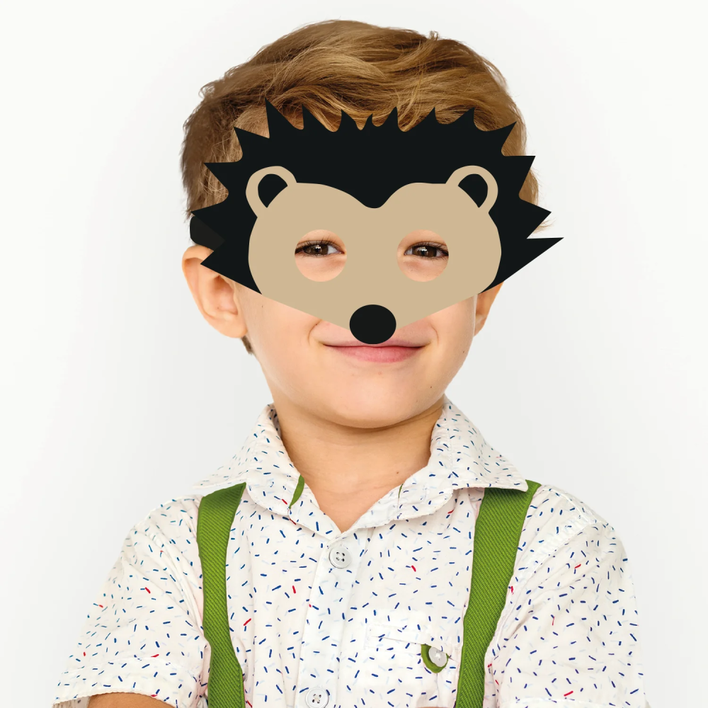 Felt mask for children - Hedgehog