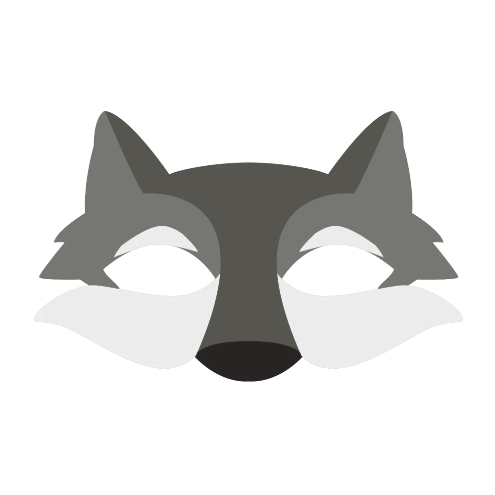 Felt mask for children - Wolf
