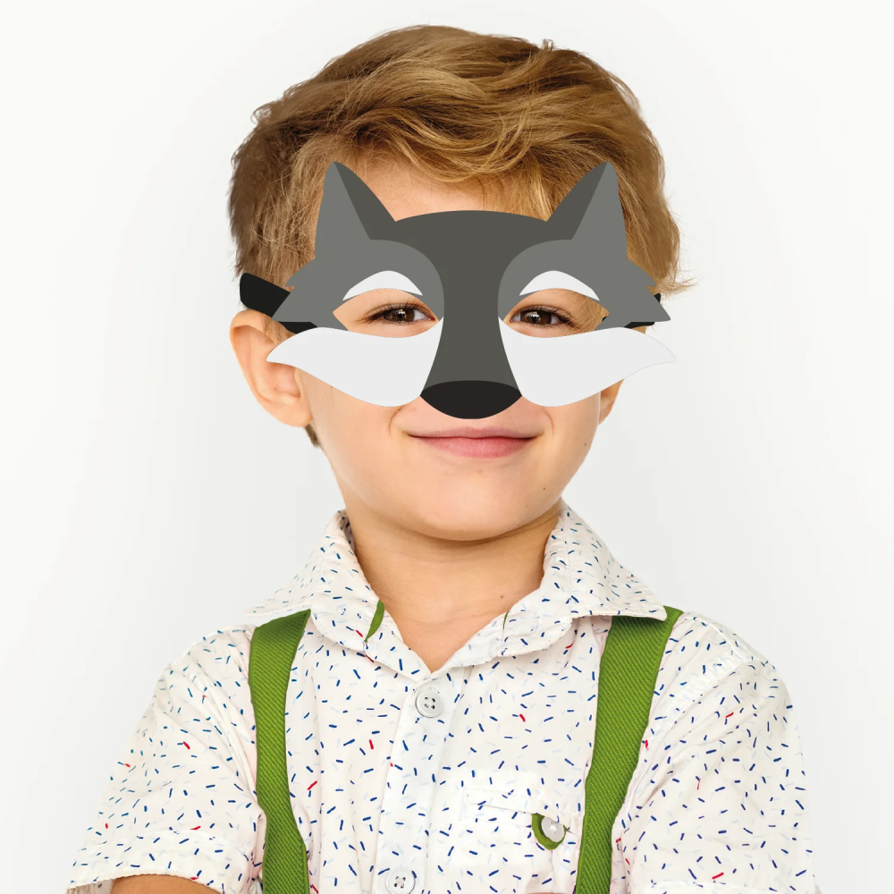 Maska filcowa dla dziecka - Wilk